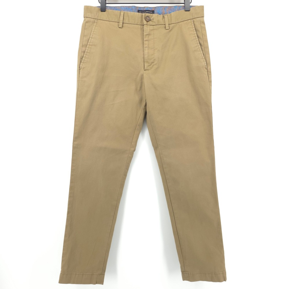 Banana Republic Mens Pants Mason Chino 31x30 Khaki Tan‎ Athletic Tapered Stretch